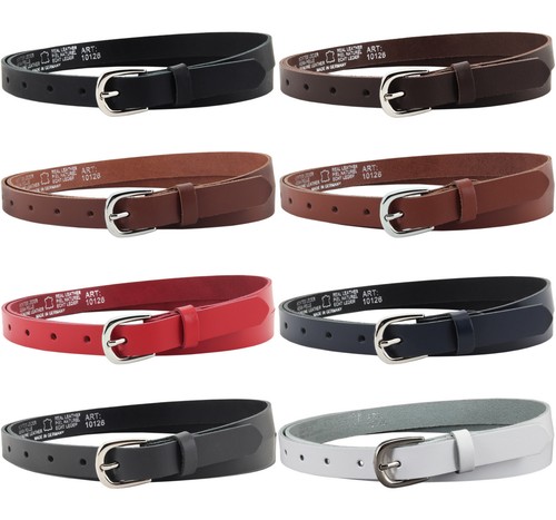 Damen ledergürtel 2cm echt - damen,