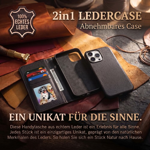 2in1 echt lederhülle - 2in1,